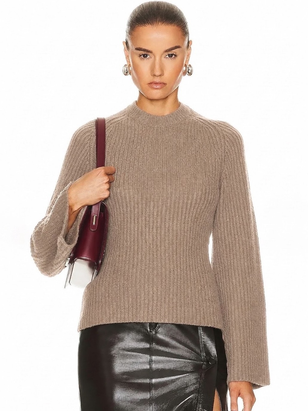 Loulou Studio Kota Ribbed Cashmere Sweater In Beige, M